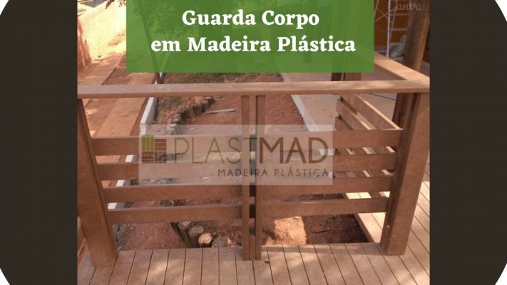 Deck Suspenso + Guarda Corpo em Madeira plástica